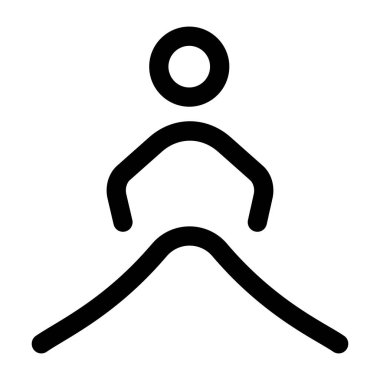 At duruşunu gösteren bir taslak biçim simgesi