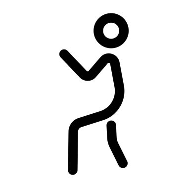 Bir satır stili ikonu arka duruş dövüş sanatını betimliyor