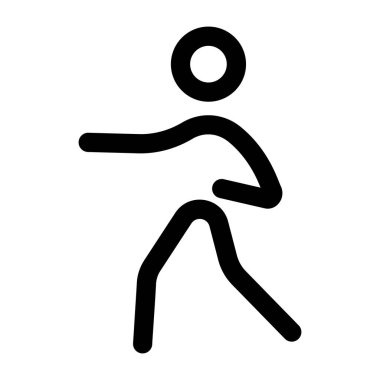 Düz yumruk hareketini gösteren doğrusal bir simge