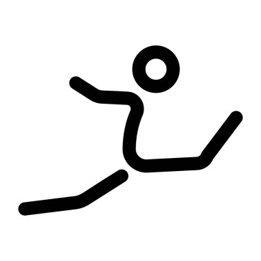 Ayrık sıçrama hareketini gösteren bir satır biçimi simgesi