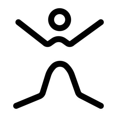 Yıldız sıçrama eylemini gösteren doğrusal bir simge