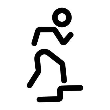 Merdiven sürat hareketini gösteren bir satır biçimi simgesi