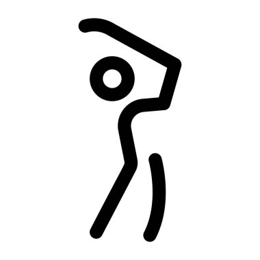 Golf salıncağı duruşunu gösteren doğrusal bir simge