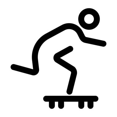 Kaykay numarasını tasvir eden bir satır biçimi simgesi