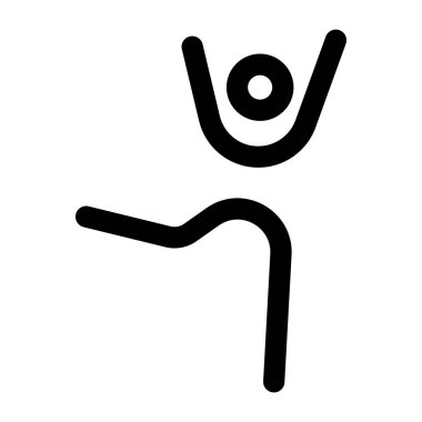 Dans yarışması performansını gösteren bir satır biçimi simgesi