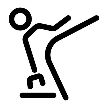 Kulplu beygir jimnastiğini gösteren bir taslak biçimi simgesi