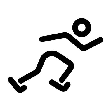 Patinaj hareketlerini gösteren doğrusal bir simge