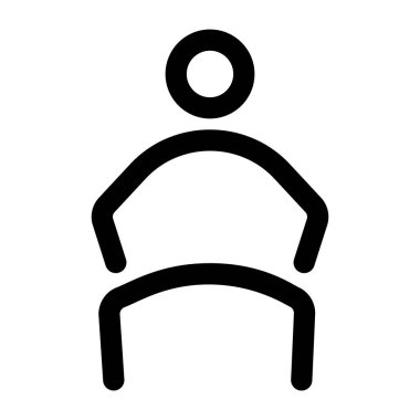 Sumo güreş duruşunu gösteren bir taslak biçimi simgesi