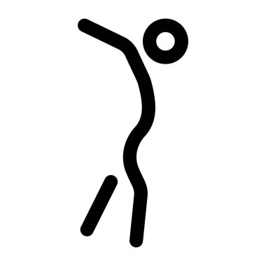 Kol uzatma egzersizini gösteren doğrusal bir simge