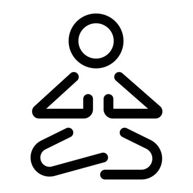 İç barış karakterini gösteren bir taslak biçim simgesi