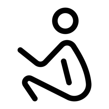 Gyan Mudra el duruşunu gösteren doğrusal bir simge