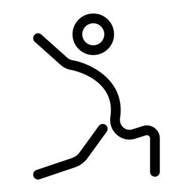 Yan hamle duruşunu gösteren doğrusal bir simge