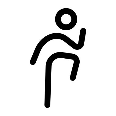 Dizlerini eğme hareketini gösteren bir taslak biçim simgesi