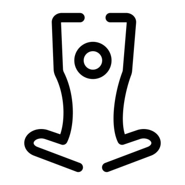 Sakin duruş meditasyonunu gösteren bir taslak biçim simgesi