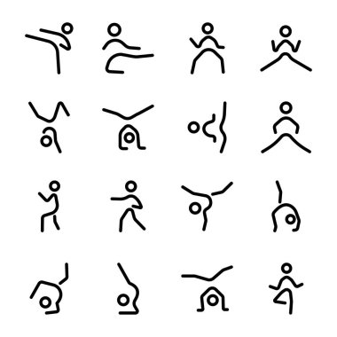 Spor Figürü Satır Biçimi Simgeleri Koleksiyonu