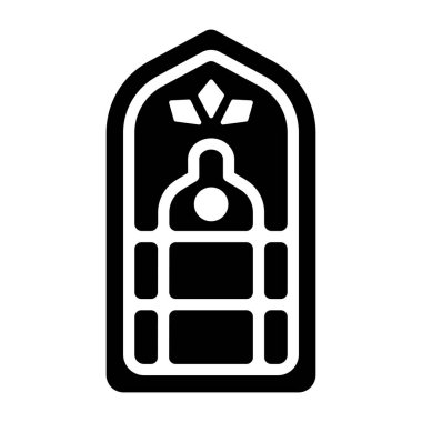 Kilise penceresinin bu simgesini al