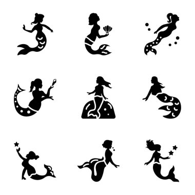 Siren Kızları Kabartma Simgeleri Paketi