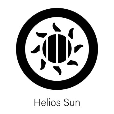 Helios güneşinin son moda katı stil simgesi