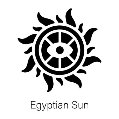 Mısır güneşinin bu katı simgesini tut