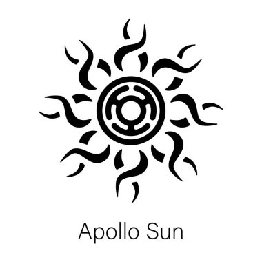 Apollo güneşinin katı simgesini kullanmaya hazır