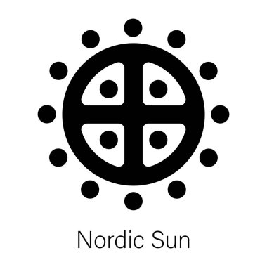 Düzenlenebilir bir İskandinav güneşinin katı simgesi