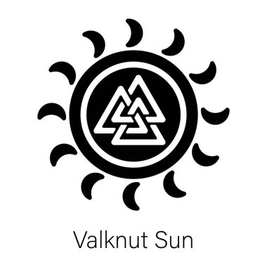 Valknut güneşinin bu katı simgesini tut