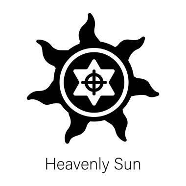 İlahi güneşin büyüleyici katı bir simgesi.