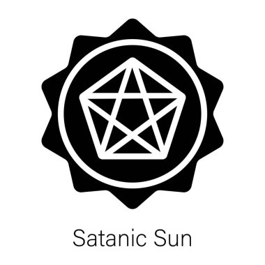 Şeytani güneşin bu katı simgesini tut