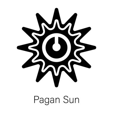 Düzenlenebilir bir putperest güneş simgesi.