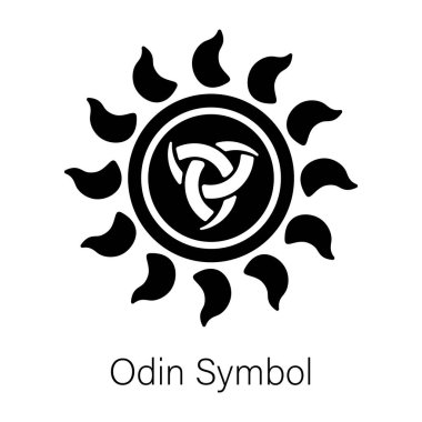 ODIN sembolünün iyi tasarlanmış katı simgesi
