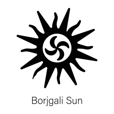 Borjgali güneşinin katı simgesini düzenlemek kolay