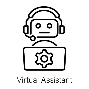 Sanal bir asistanın özet simgesini indir