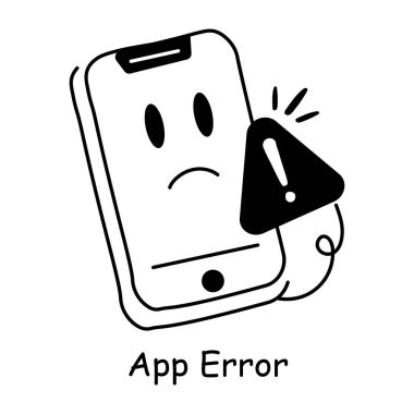 Uygulama hatasının moda karalama simgesi