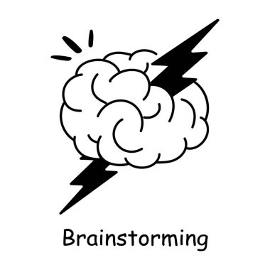 Beyin fırtınasının karalama simgesini düzenlemek kolay