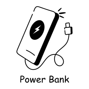 Güç bankasının düzenlenebilir karalama simgesi