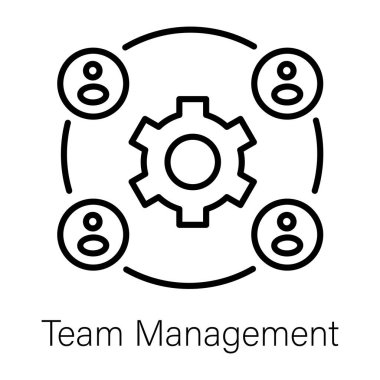 Takım yönetiminin doğrusal simgesini kullanmaya hazır