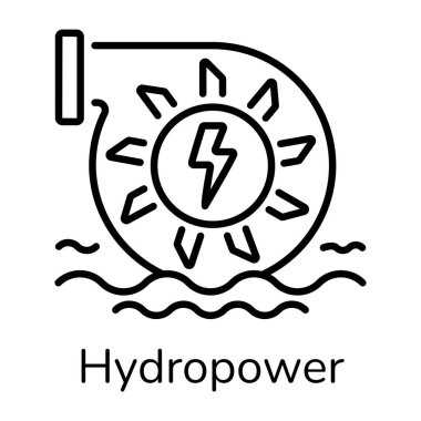 Hidroelektrik enerjinin doğrusal simgesine bak