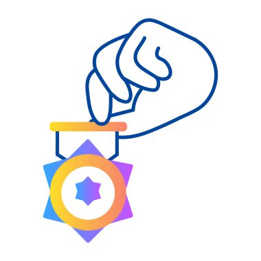 Madalya gösteren bir karalama stili simgesi