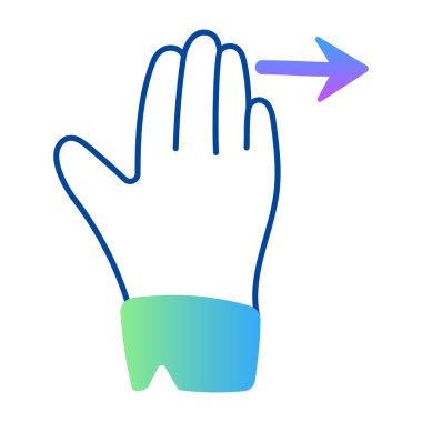 Sağ slaytı gösteren karalama biçimi simgesi