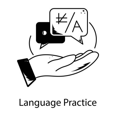 Dil uygulamasının el çizimi simgesini düzenlemek kolay