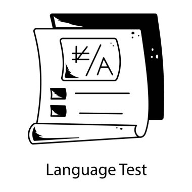 Dil testinin kullanışlı karalama simgesi