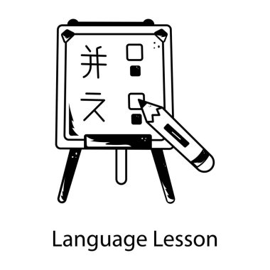 Dil dersinin el çizimi simgesini düzenlemek kolay