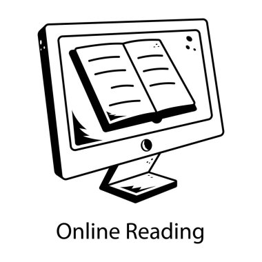 Karalama biçiminde çevrimiçi okuma simgesi