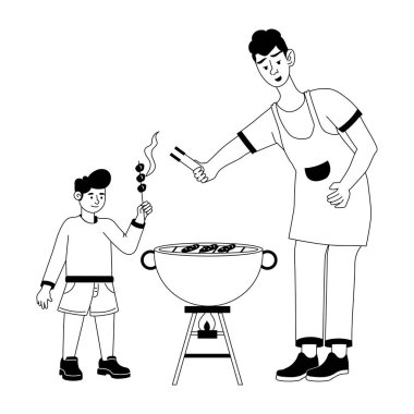 Babanız bbq 'in güzel tasarlanmış kabartması.