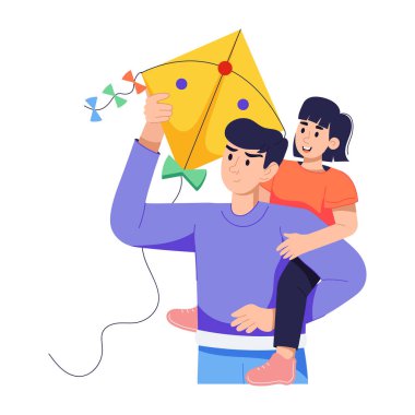 Uçurtma uçurmanın düz çizimini düzenlemek kolay