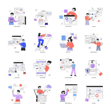 Web Programlama Doğrusal Mini Resimleri Koleksiyonu