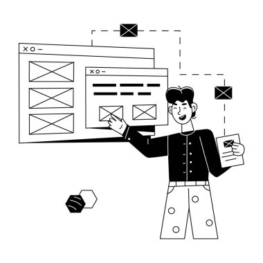 Burada web sitesi kablosunun küçük bir çizimi var