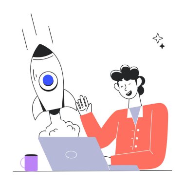 Fırlatma planının düzenlenebilir doğrusal mini çizimi