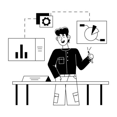 İş planının son doğrusal mini çizimi