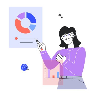 AR sunumunun kullanışlı doğrusal mini çizimi